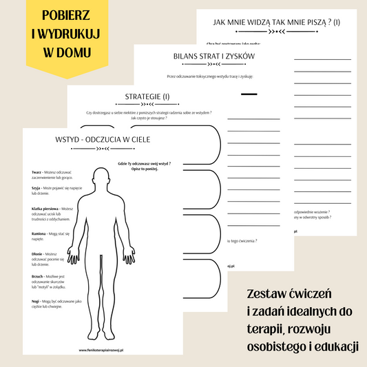 TOKSYCZNY WSTYD - arkusze pracy do samodzielnego wydruku