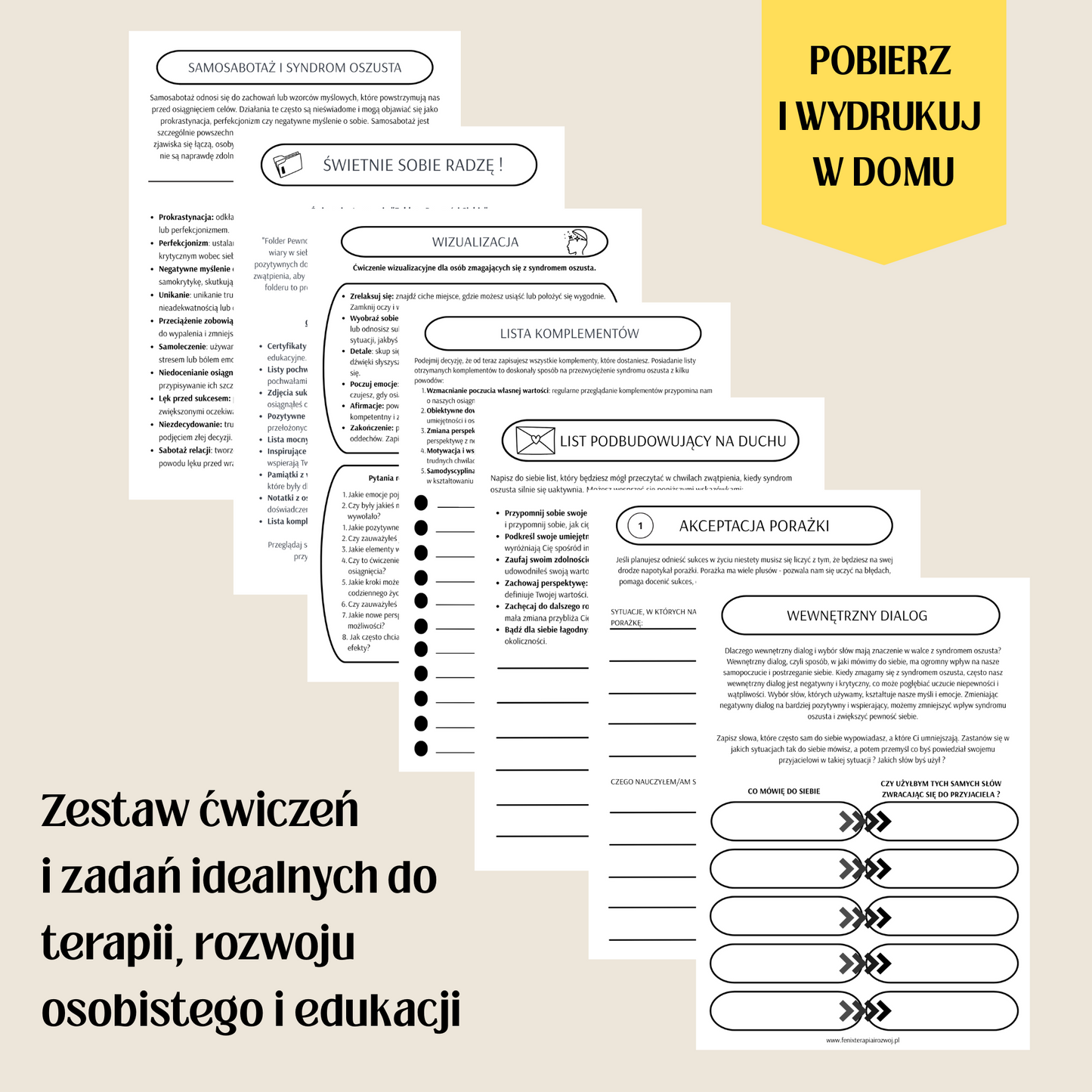 SYNDROM OSZUSTA - arkusze pracy do samodzielnego wydruku